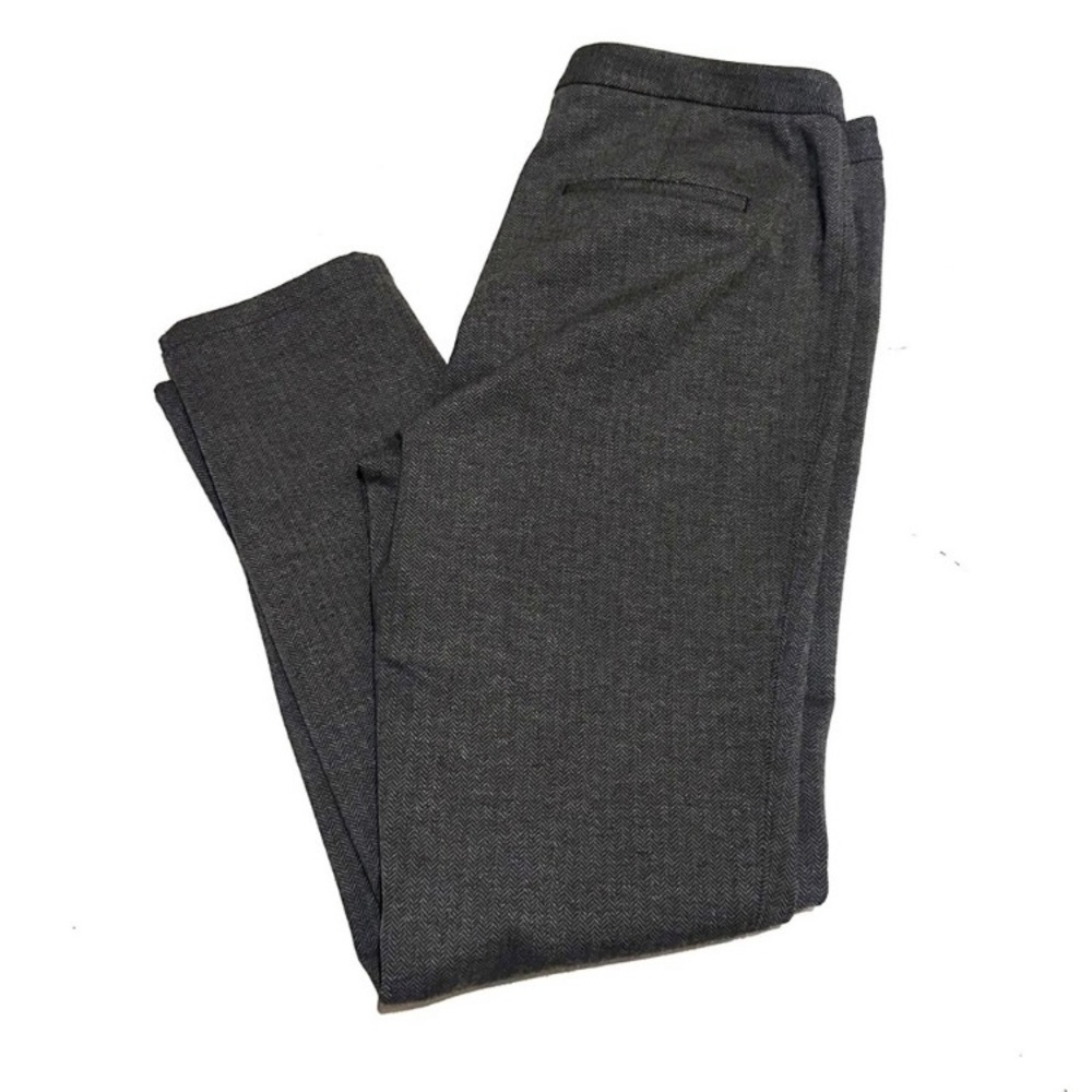Talbots Dalton Skinny Leg Ankle Length Slim Fit Gray Herringbone Riding Pants-12 - Picture 2 of 13